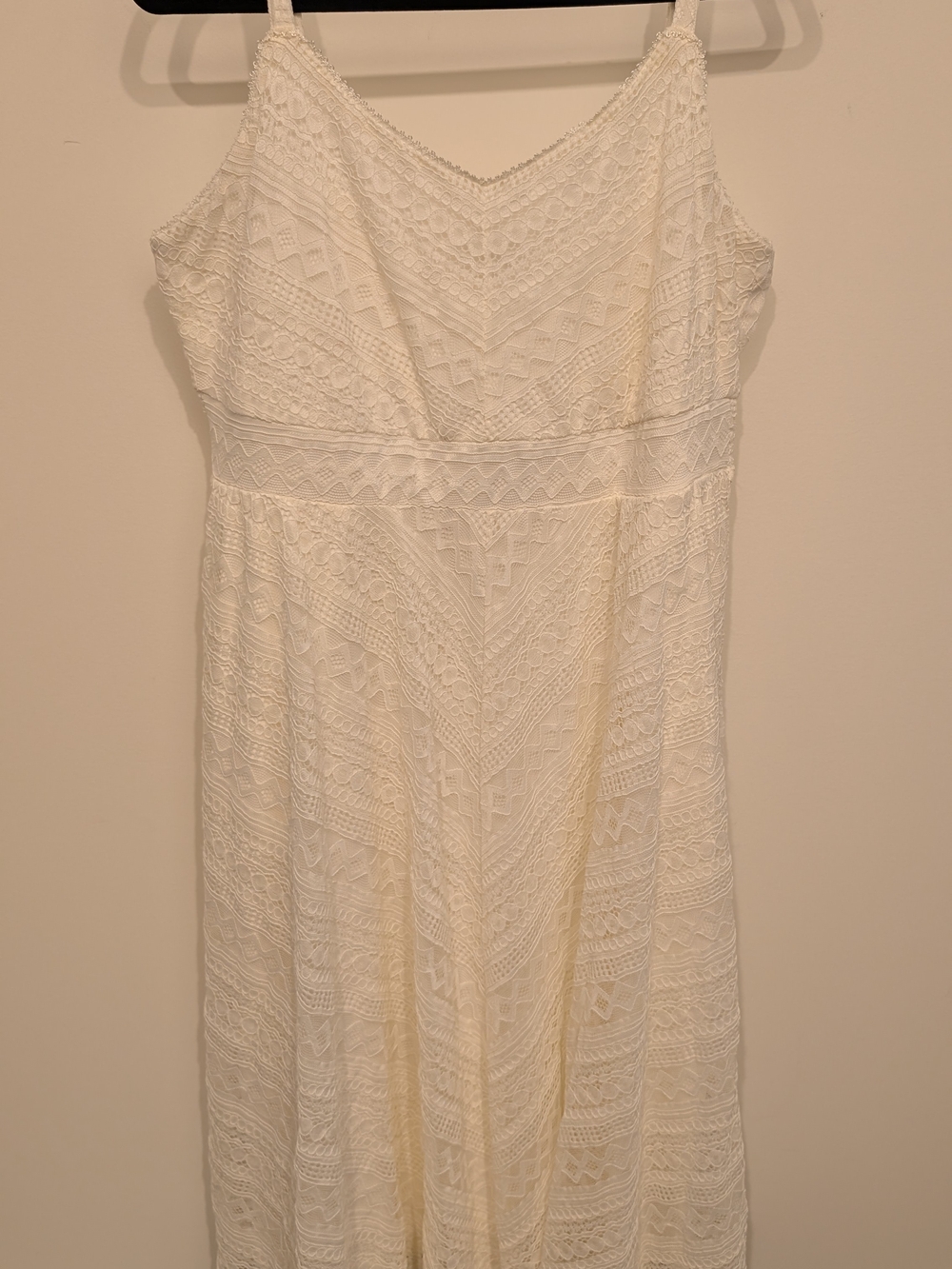 torrid Ivory Lace V-Neck Spaghetti Strap Maxi Dress